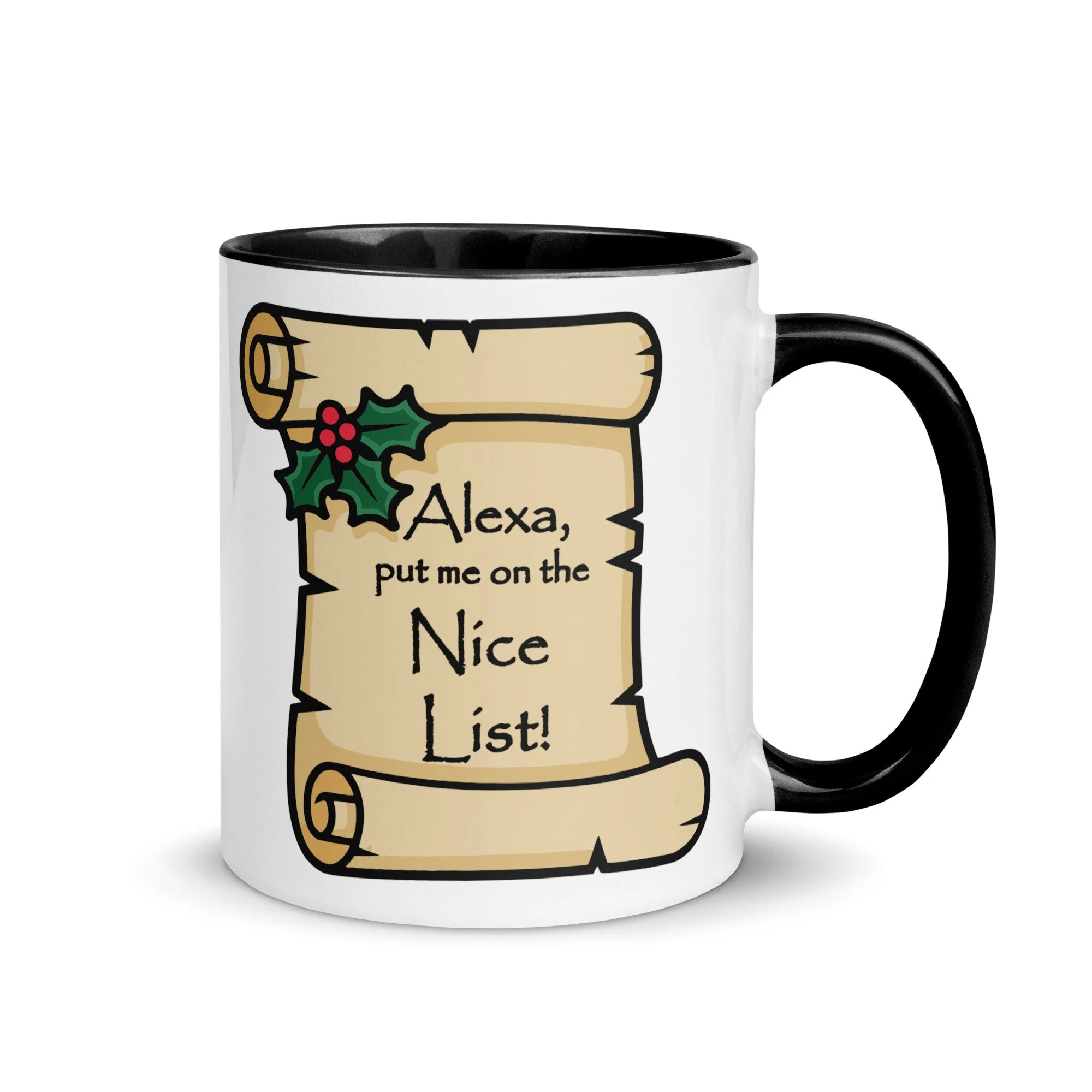 Alexa put me on the Nice List Accent Color Mug