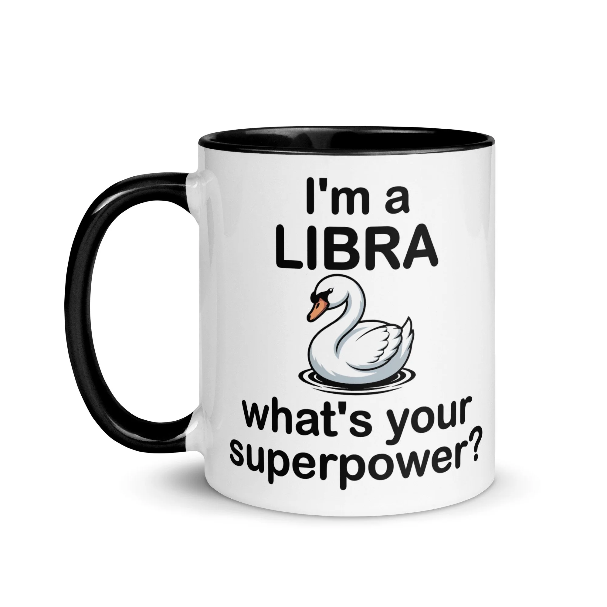I'm a Libra - what's your superpower? Accent Color Mug