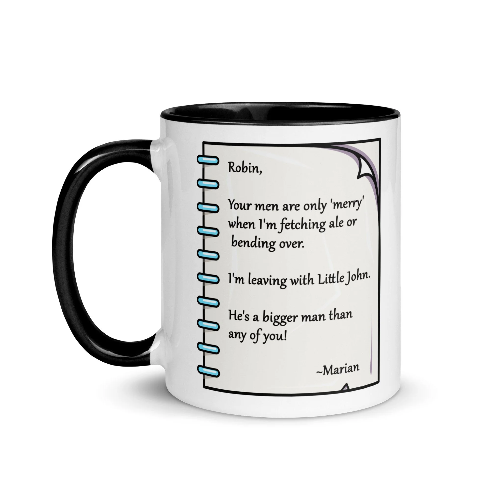 Robin Hood and Maid Marian Break Up Accent Color Mug