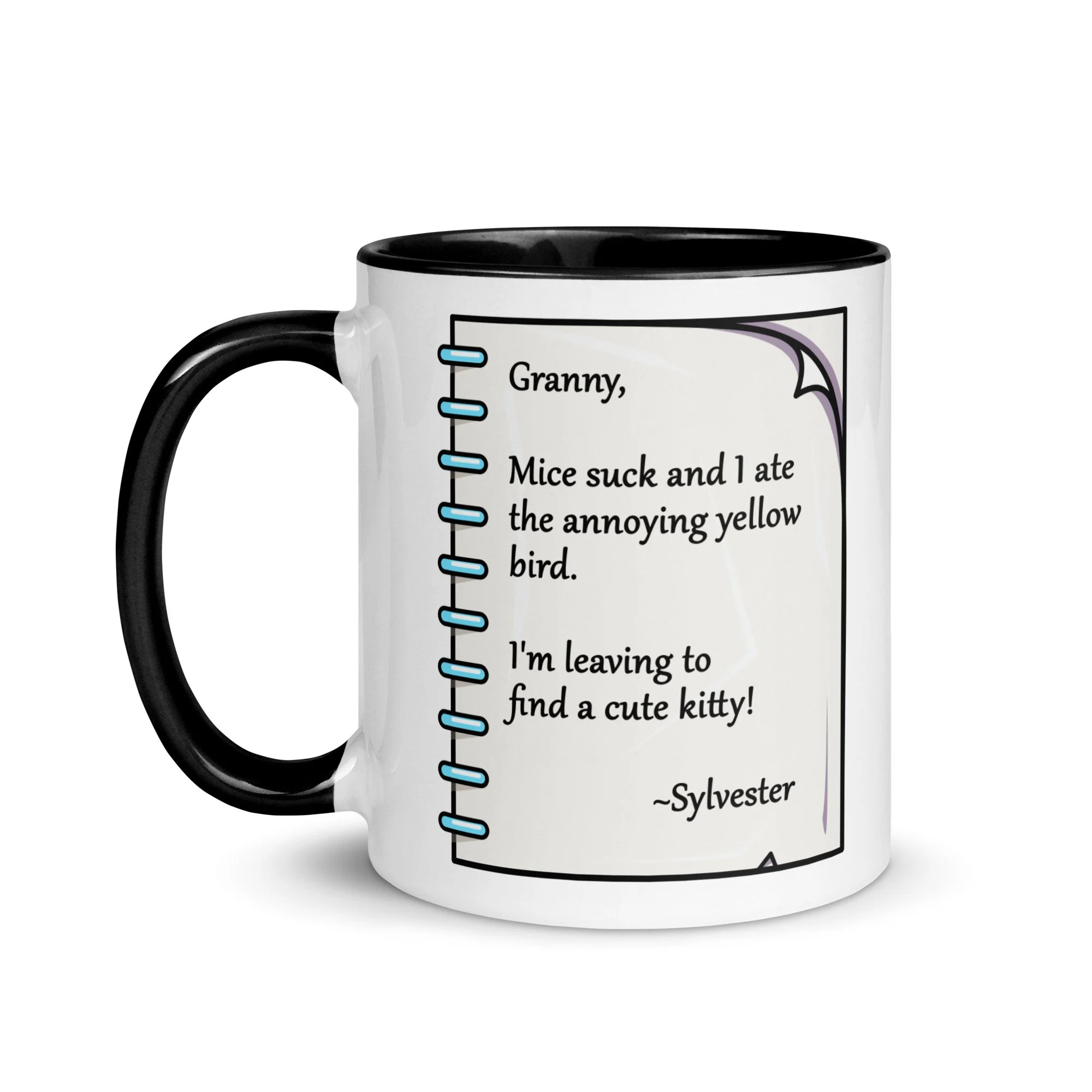 Sylvester and Granny Break Up Accent Color Mug